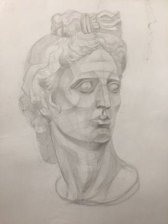 Гипсовая голова Аполлона