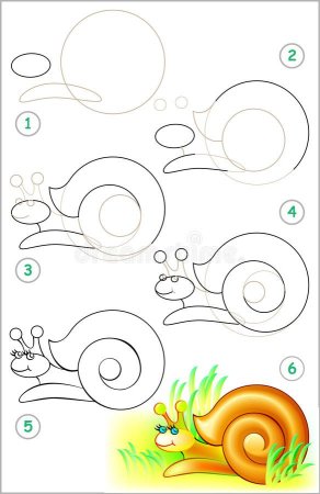 Рисование улитка