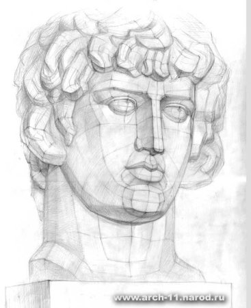 Антиной гипсовая голова МАРХИ