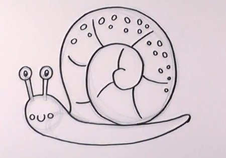 Улитка поэтапное рисование