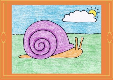 Улитка нарисовать легко