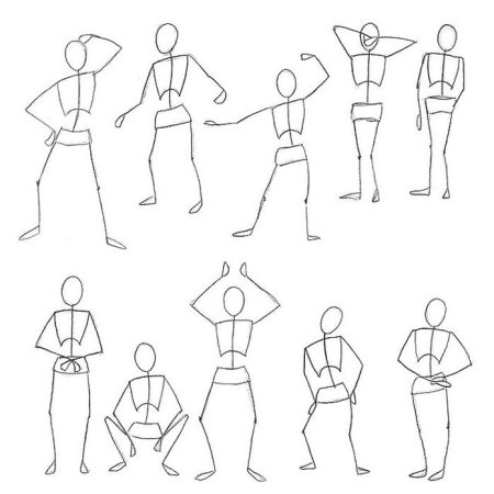 Рисование человечков в движении