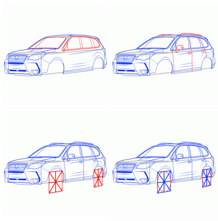 Рисунки карандашом авто поэтапно