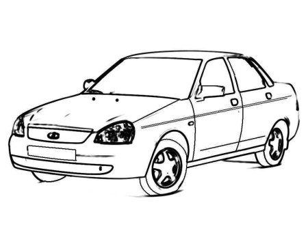 Приора сбоку рисунок