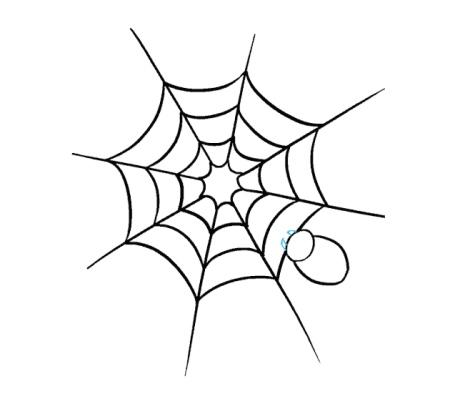 Спираль-паутина нарисованная