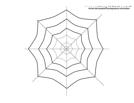Рисование паутинки