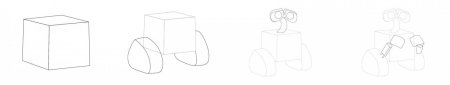 Робот нарисовать карандашом поэтапно для начинающих