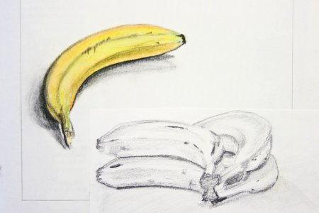 Банан рисунок карандашом