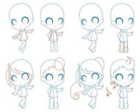 Чиби стиль рисования анатомия