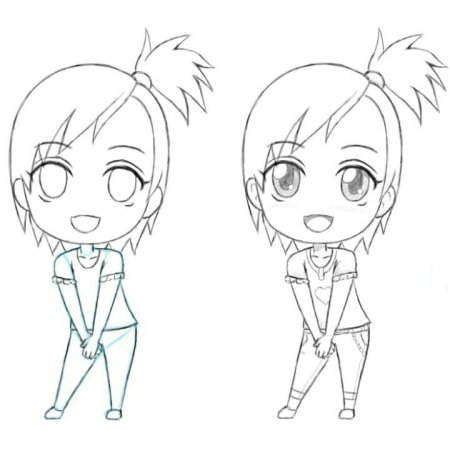 Фигуры Чиби для рисования