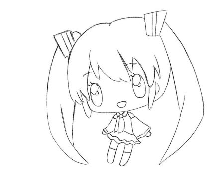 Чиби для срисовки карандашом