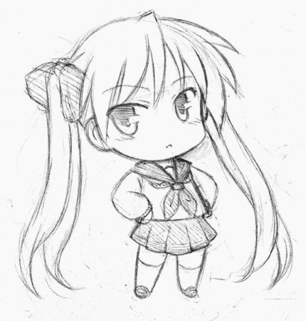 Чиби основа для рисования