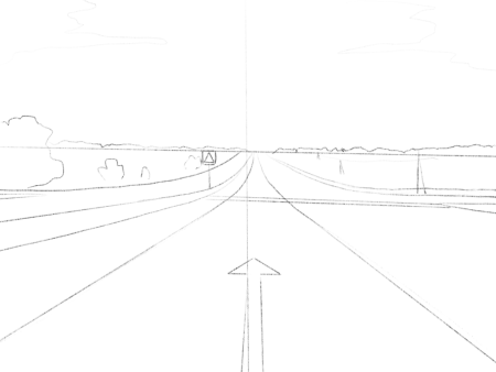 Дорога рисунок карандашом