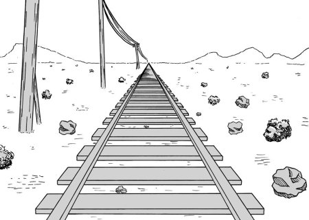 Линейная перспектива железная дорога