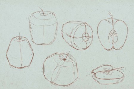 Рисование с натуры фрукты