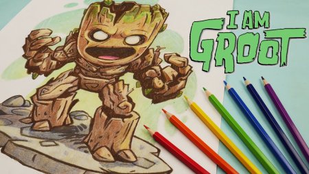 How to draw Groot