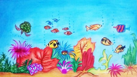 Морское дно рисунок