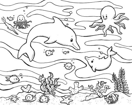 Как нарисовать морское дно 🚩 как рисовать морских животных 🚩 Рисование