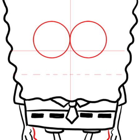 Поэтапное рисование губка Боб