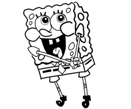 Спанч Боб рисунок карандашом