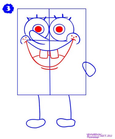 Губка Боб квадратные штаны поэтапно