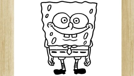Спанч Боб карандашом