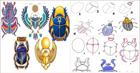 Египетские украшения с жуком скарабеем для изо