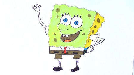 Спанч Боб рисунок поэтапно