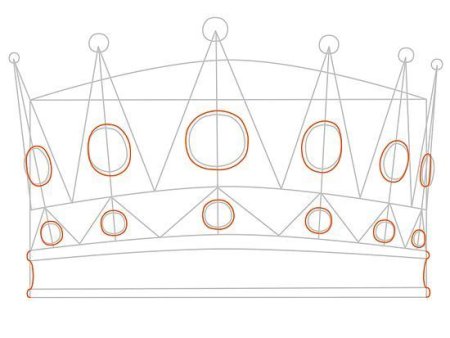 Поэтапное рисование короны
