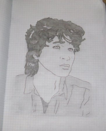 Виктор Цой рисунок карандашом