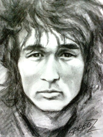 Виктор Цой портрет карандашом