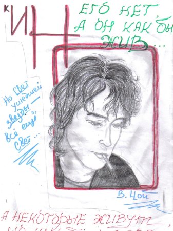 Автопортрет Виктора Цоя