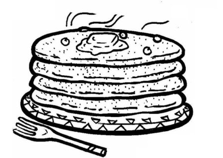 Блины раскраска для детей