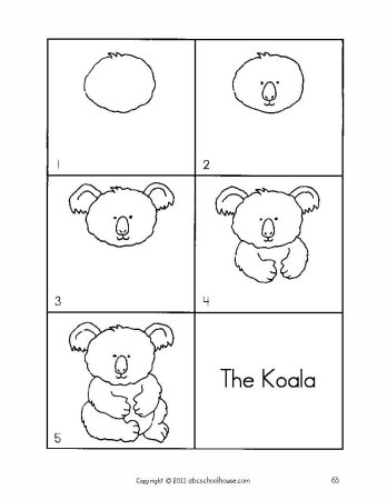 Коала поэтапное рисование