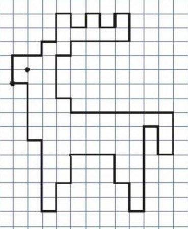 Рисование по клеточкам животных