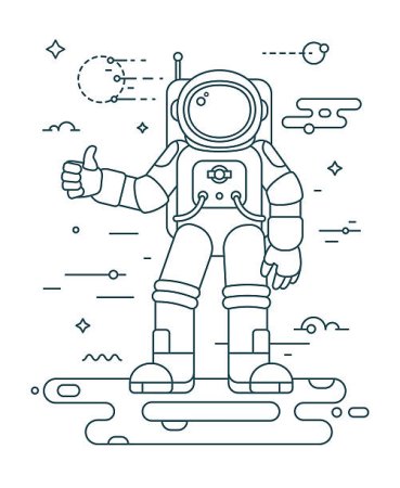 Космонавт по контуру