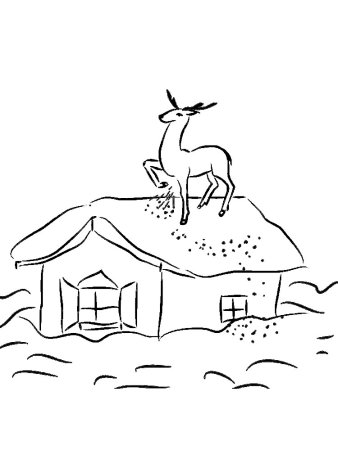 Иллюстрация к сказке серебряное копытце разукрашка