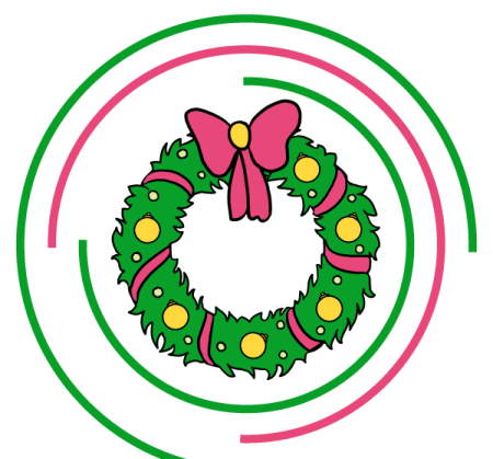 Новогодний венок рисование