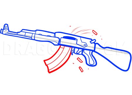 Раскраска АК 47 Азимов