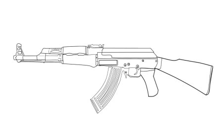Автомат рисунок карандашом