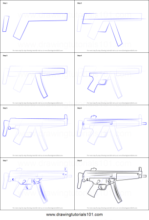 Рисунок Калашникова АК 47