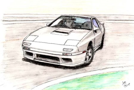 Mazda rx7 FC арт