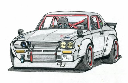 Nissan Skyline 2000gt-r чертеж