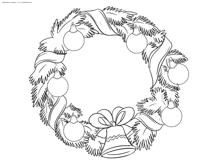 Эскиз новогоднего венка