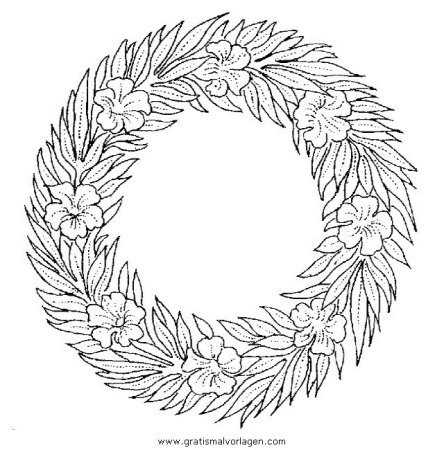 Рождественский венок раскраска
