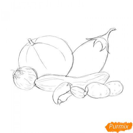 Дары осени рисунки карандашом