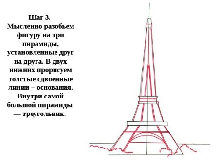 Рисуем Эйфелеву башню поэтапно