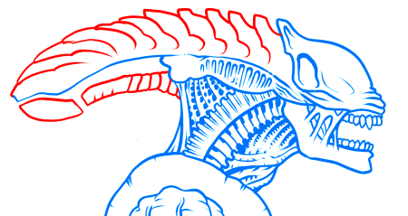 Поэтапное рисование чужого