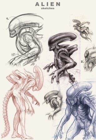 Чужой Ксеноморф скетч