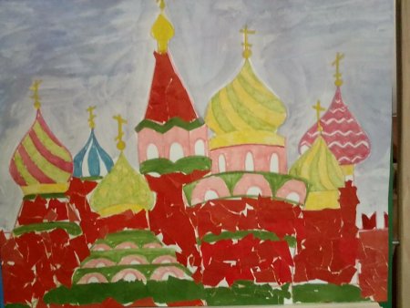 Московский храм Василия Блаженного нарисовать